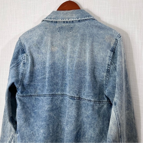 No Boundaries Y2K Acid Washed Denim Shirt Jacket Size XS - Picture 12 of 13